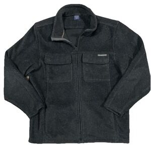 Exofficio Men's EUC Polyester Blend Long Sleeve‎ Black Full Zip Coat